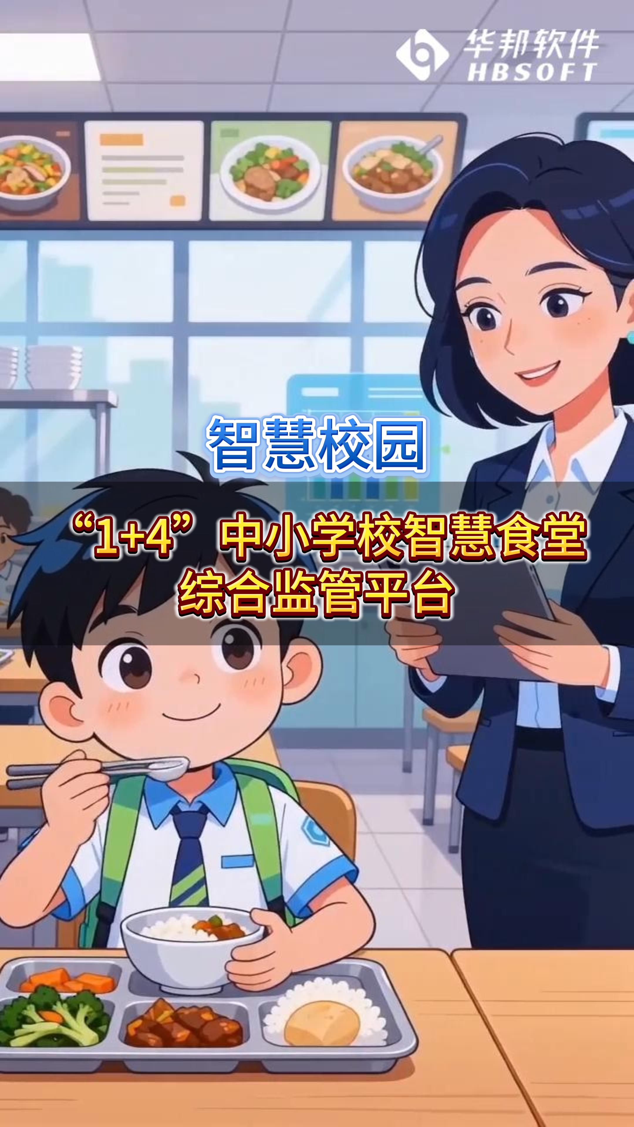 智慧校园“1+4” 中小学智慧食堂综合监管平台